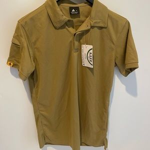 ZITY Mens Polo Shirt Short Sleeve Polo Sz. Medium Khaki